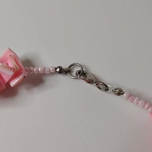 Cute Pink Shell Necklace 17 Inches Long - Picture 5 of 11